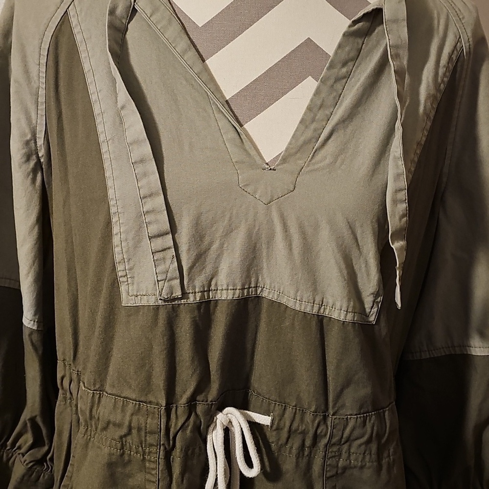 Free Assembly Green Drawstring Dress - Picture 2 of 6